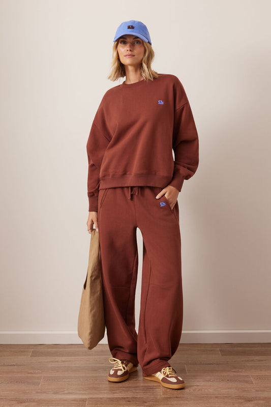 Ceres Life || Elise Barrel Trackpant Burnt Toffee