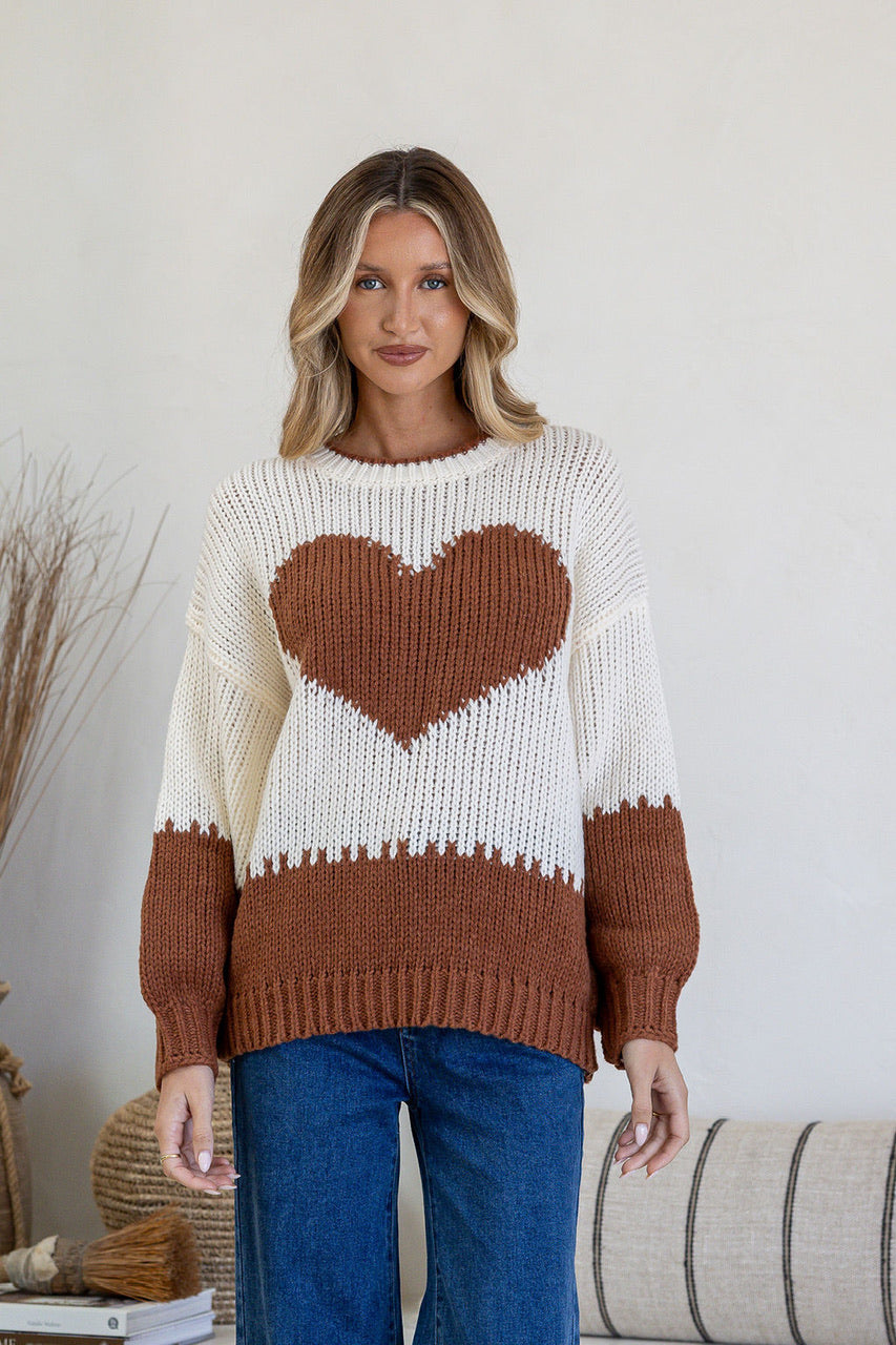 Lover Knit Jumper - Chocolate