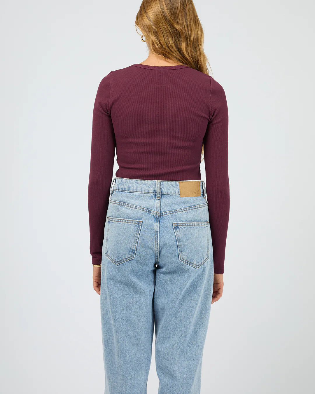 Silent Theory || Rib L/S - Cherry