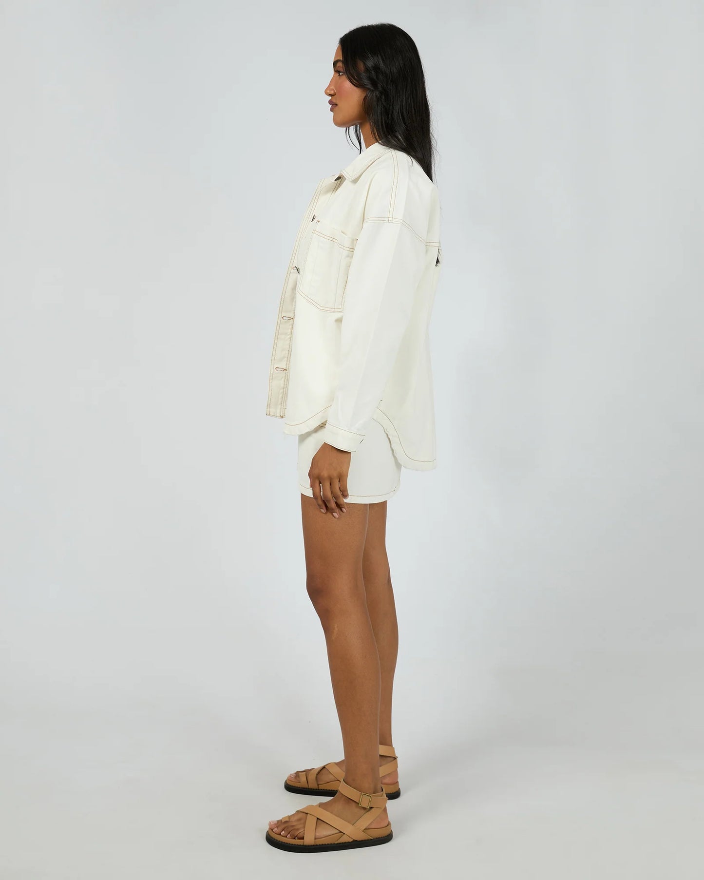 AAE || Dale Shacket - Vintage White