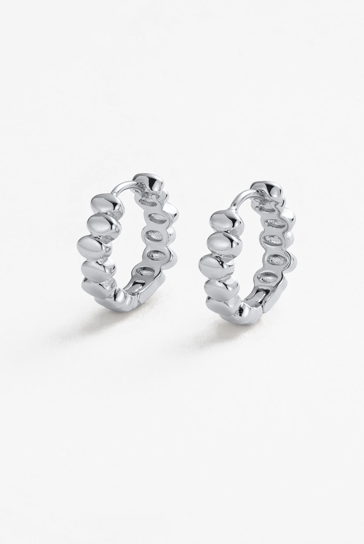 Zafino || Bailey Huggie Earrings - Silver
