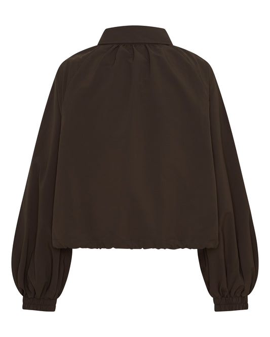 SÅšAINT || Fight Night Zip Wind Breaker - Brown + Cream