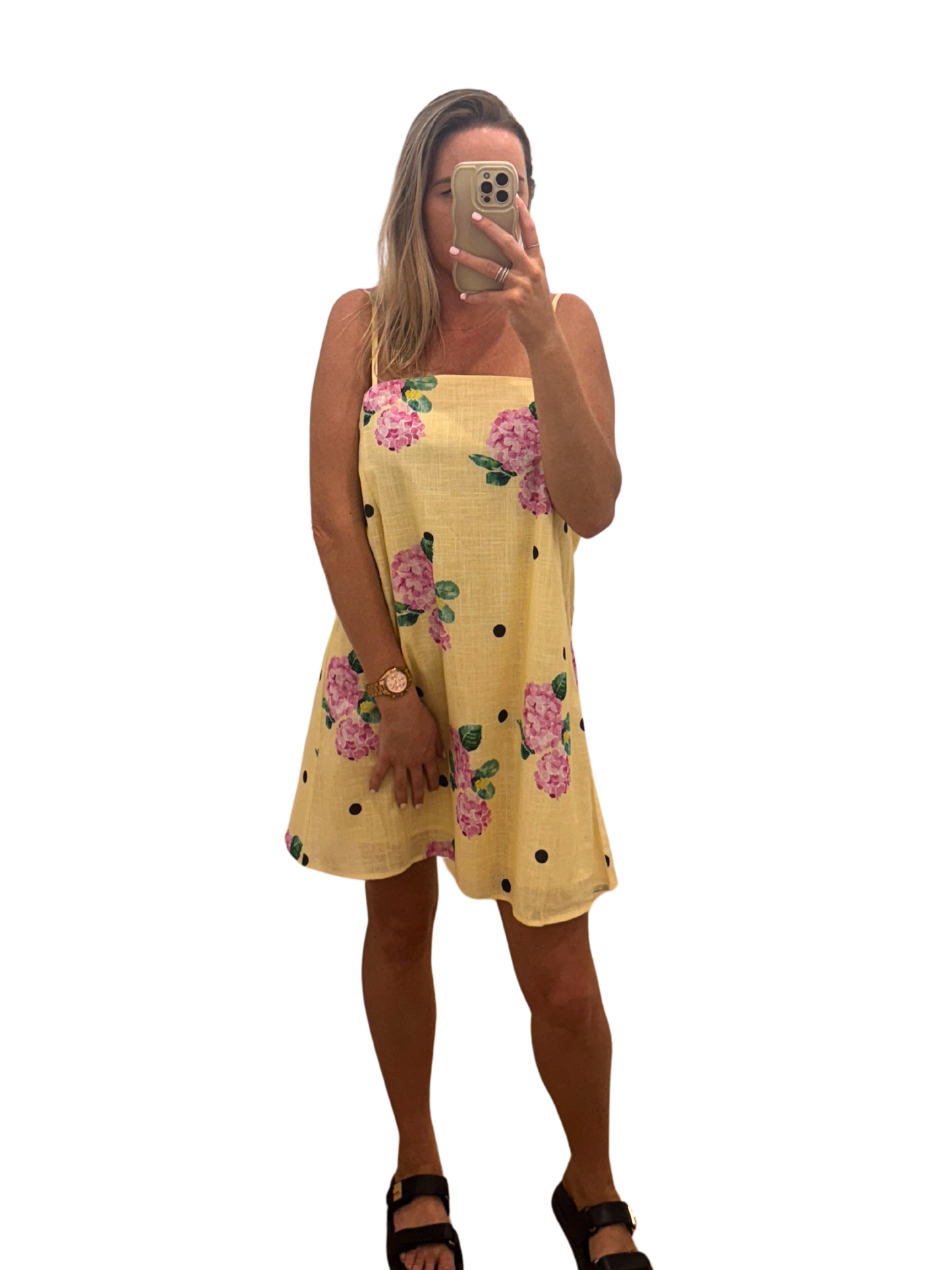 Yellow Polka Dress