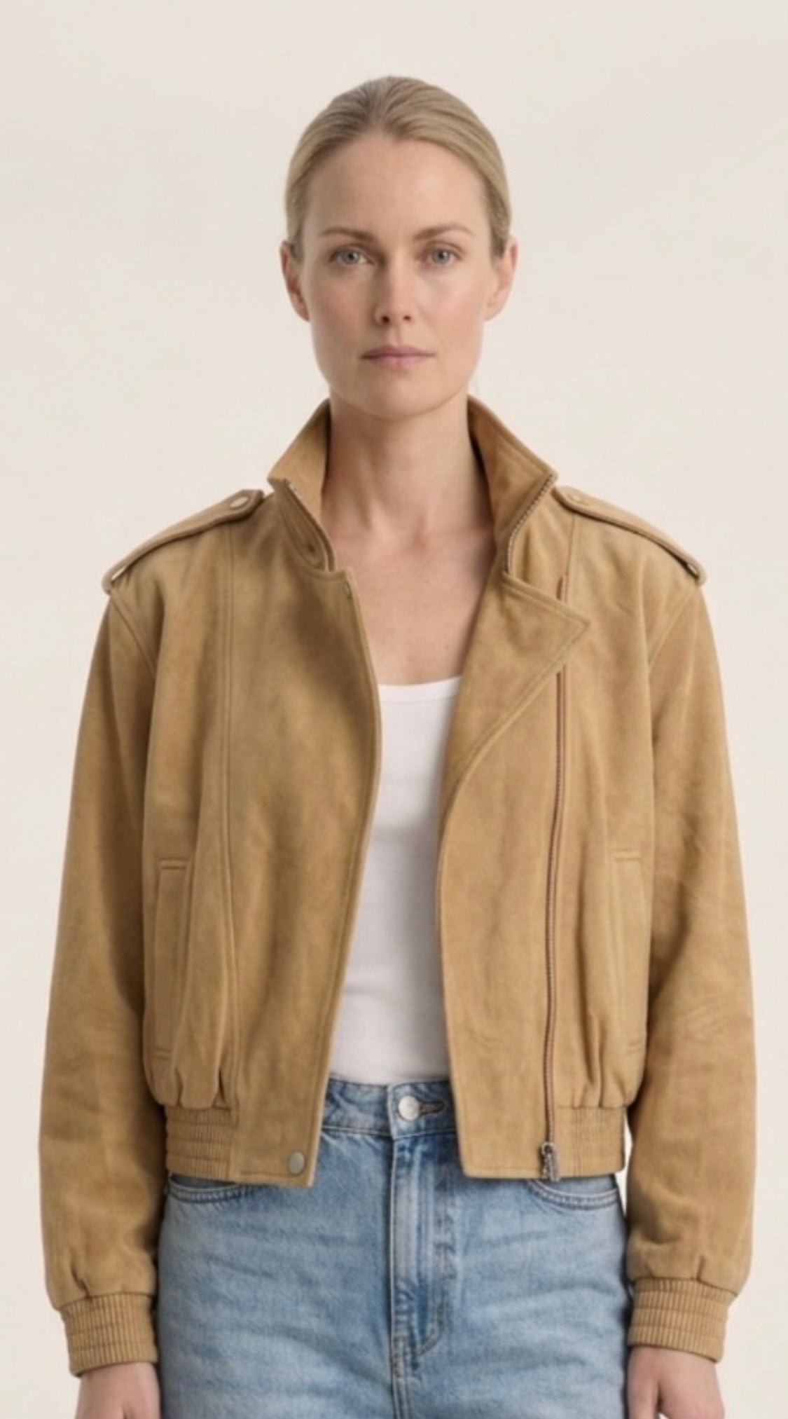 Tully Suede Jacket - Cream