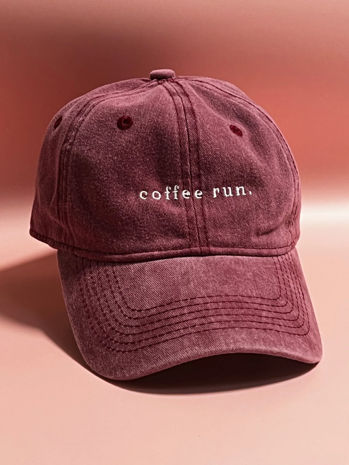 Coffee Run Cap - Burgundy