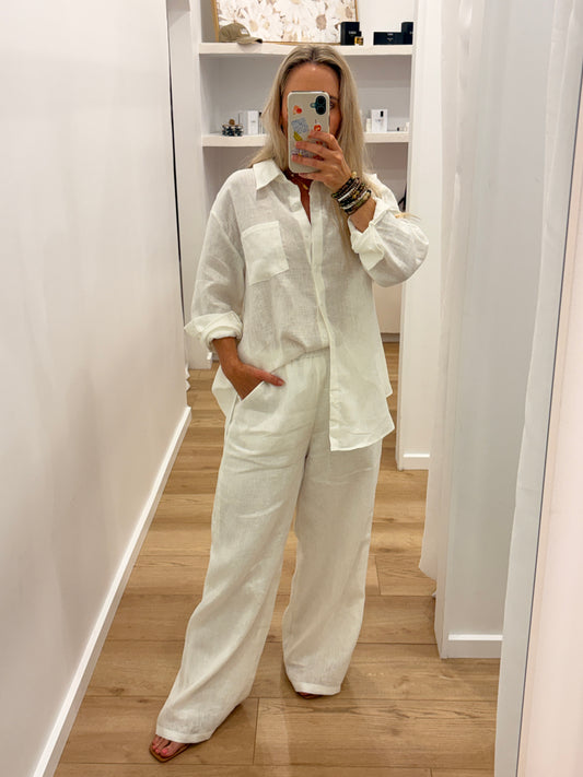 Lulu Linen Shirt - White