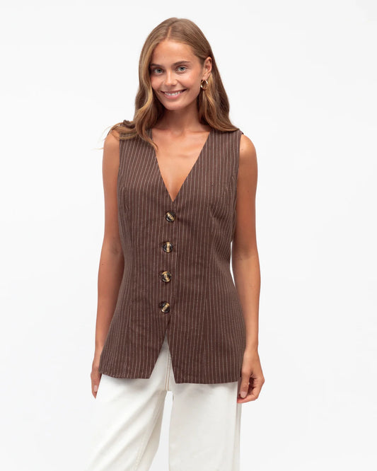 Taylah Pinstripe Vest