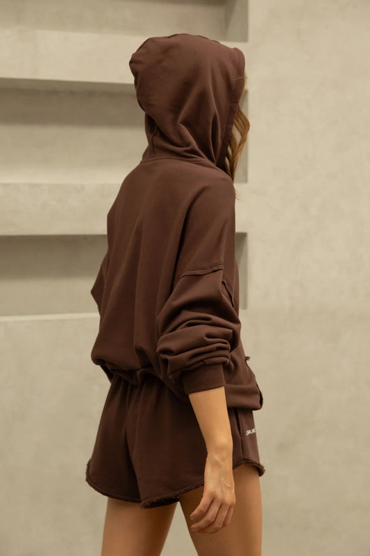 Luna Lane || The Minty Hoodie Chocolate