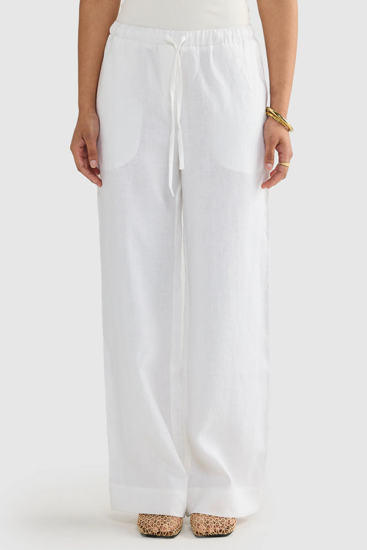 ORTC || Luna Linen Pants - White
