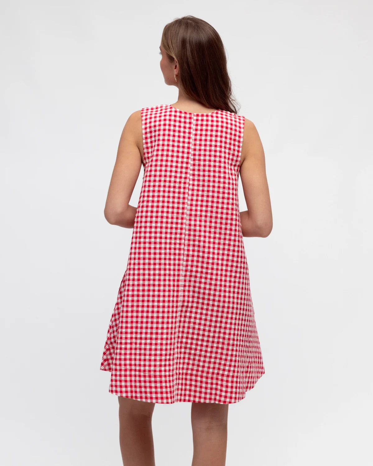 Ivy Shift Dress - Red Gingham