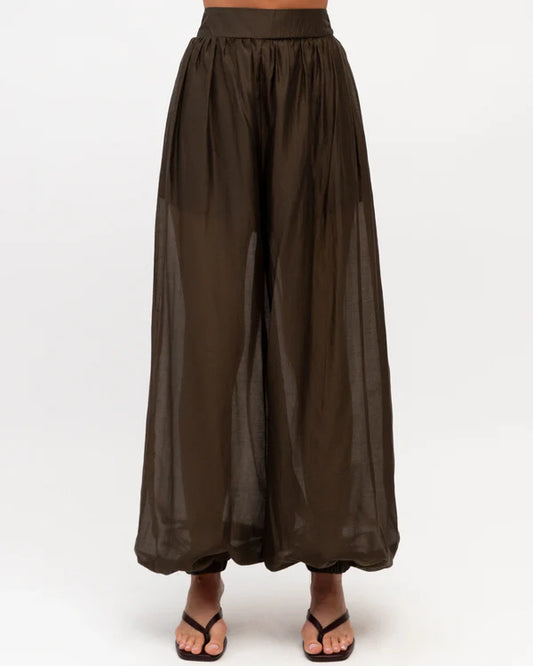 Ramie Buble hem Pants