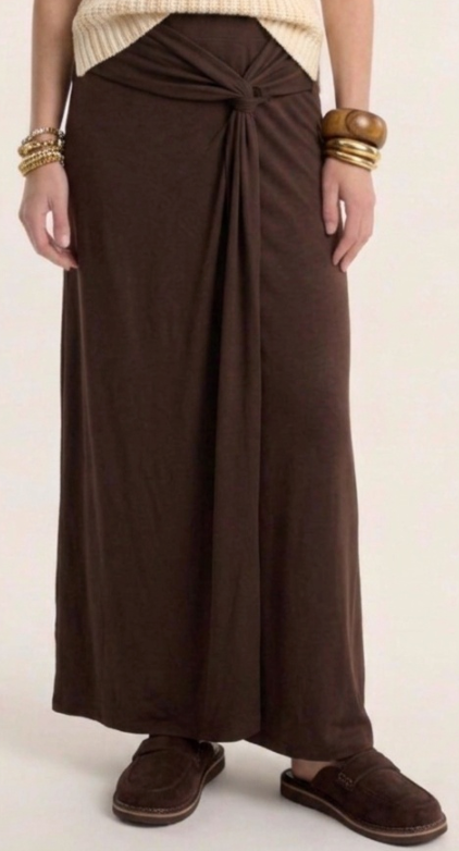 Twist detail maxi skirt