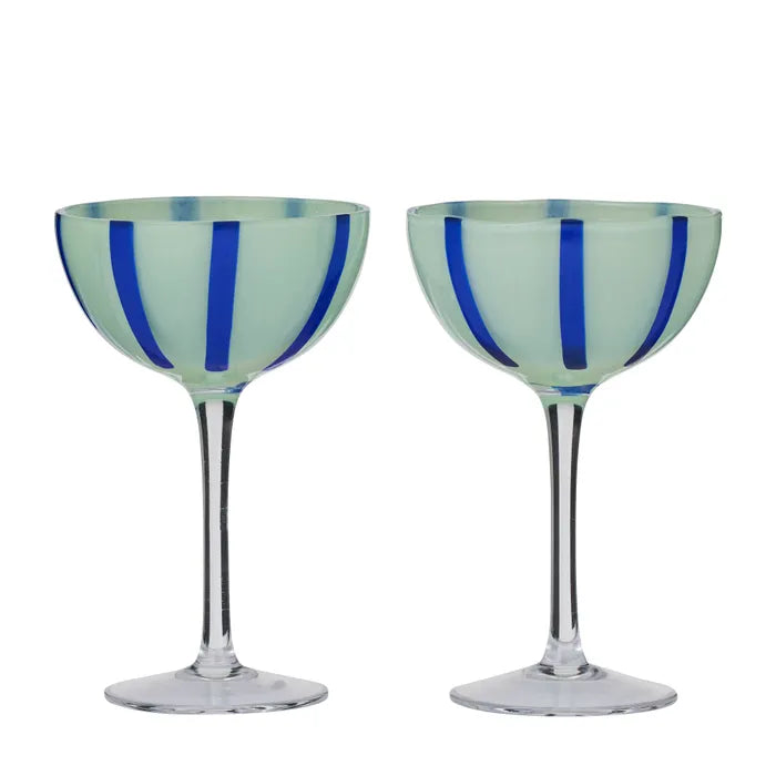 Aperitivo Coupe Glasses - Blue - Set of 2