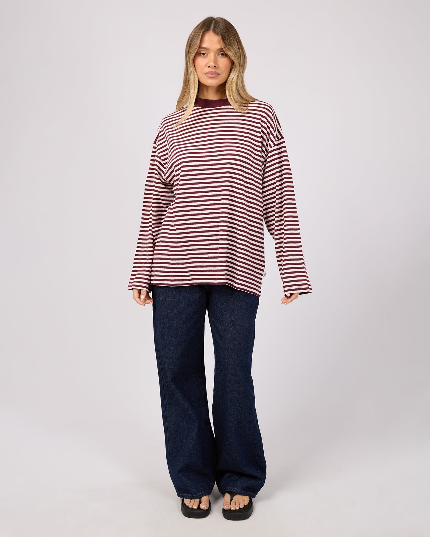 AAE || Paloma L/S Striped Tee - Port