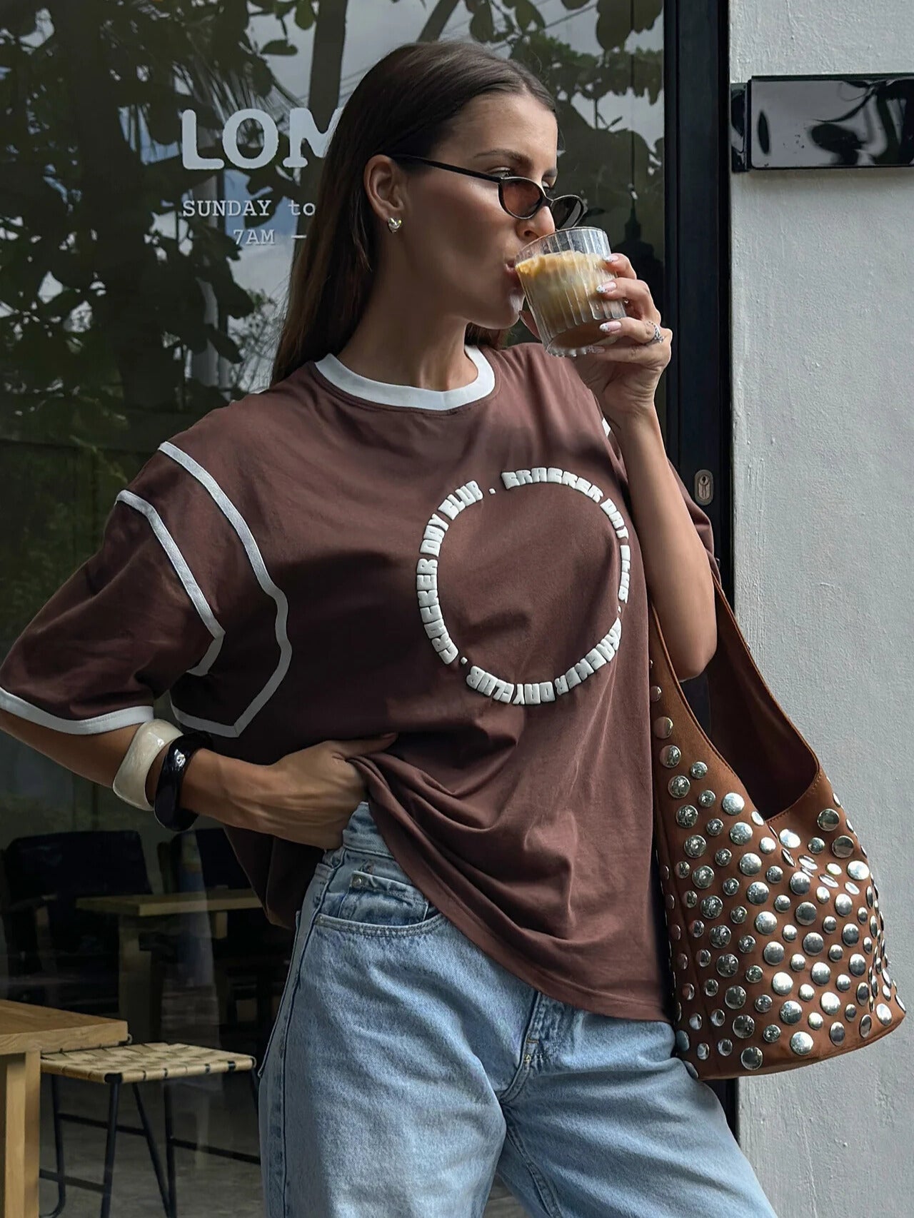 Cracker Day Club || Racer Club Tee - Chocolate
