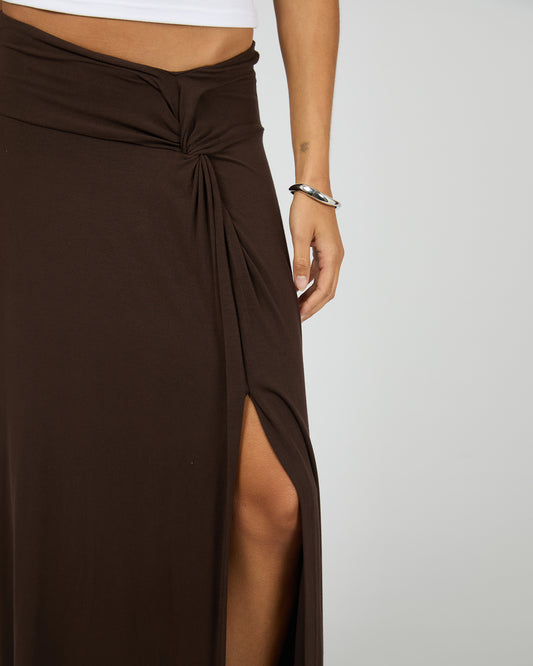 Twist detail maxi skirt