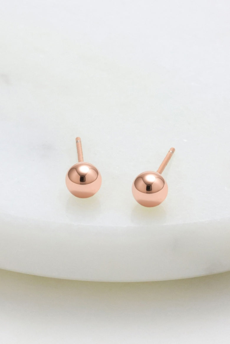 Zafino || Ball Stud - Rose Gold