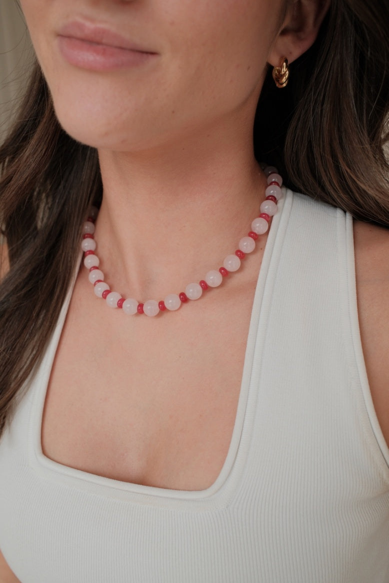 Zafino || Valentina Necklace - Rouge + Pink