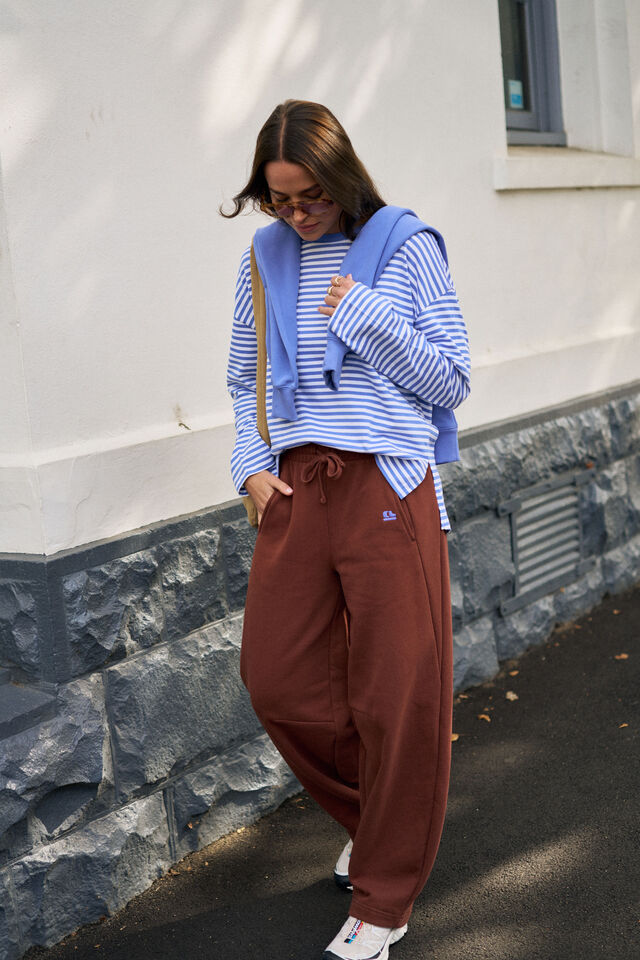 Ceres Life || Elise Barrel Trackpant Burnt Toffee