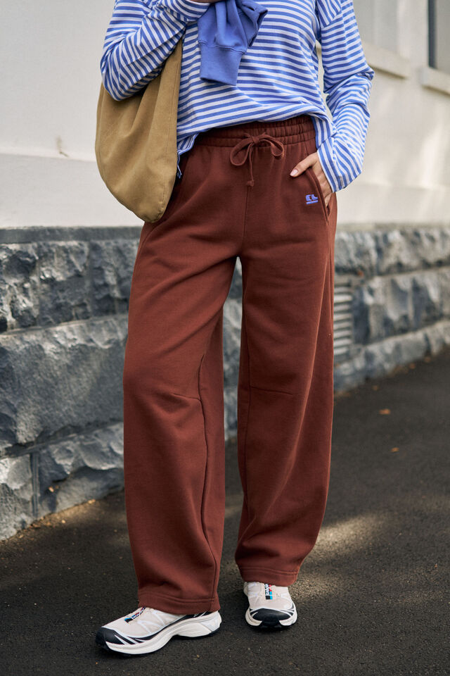 Ceres Life || Elise Barrel Trackpant Burnt Toffee