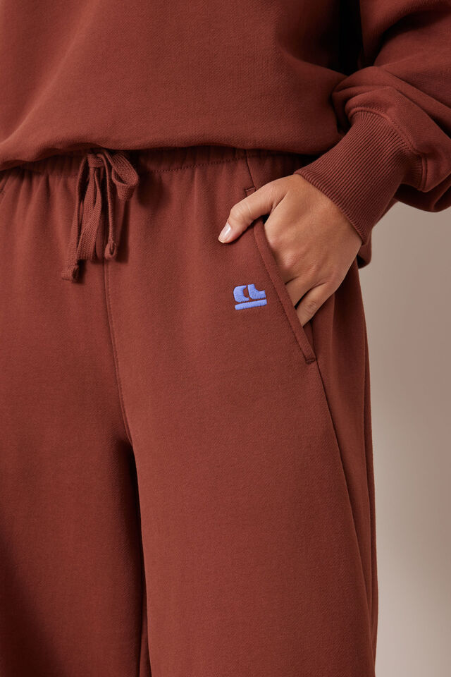 Ceres Life || Elise Barrel Trackpant Burnt Toffee
