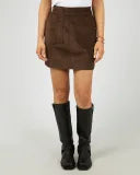 AAE || Parker Cord Skirt - Brown