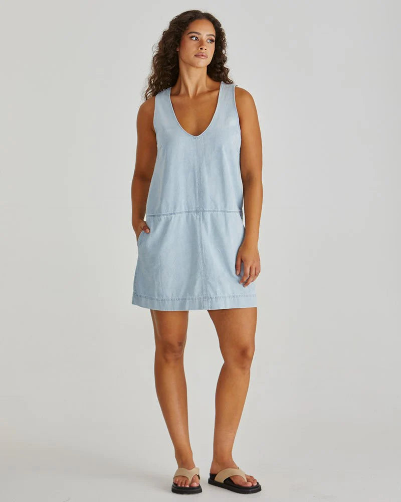 Macy Denim Shift Dress - Bleach