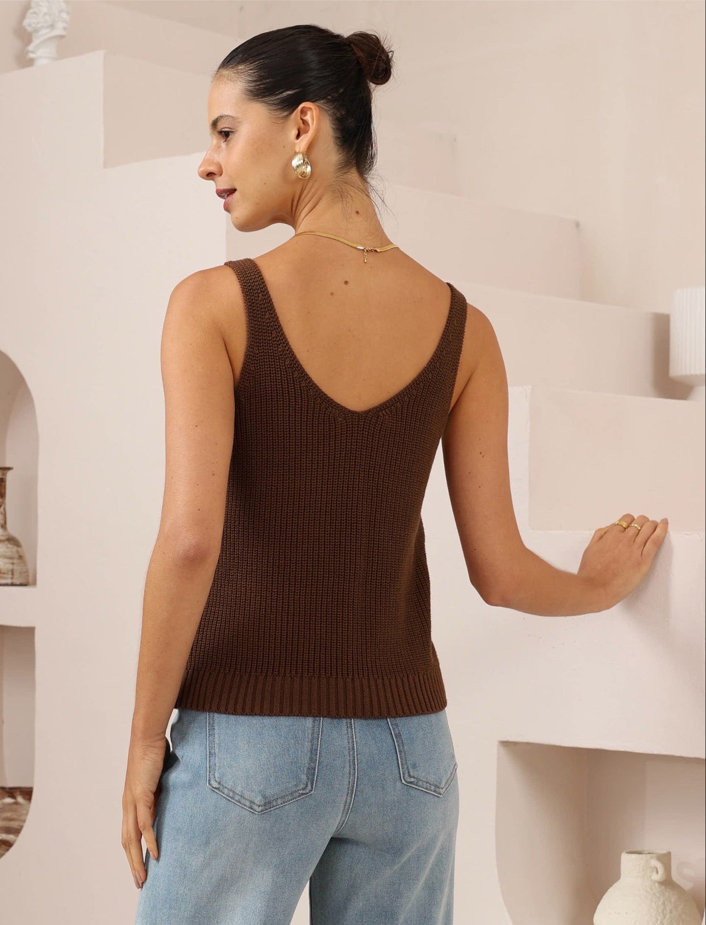 Kinsley Knit Top - Chocolate