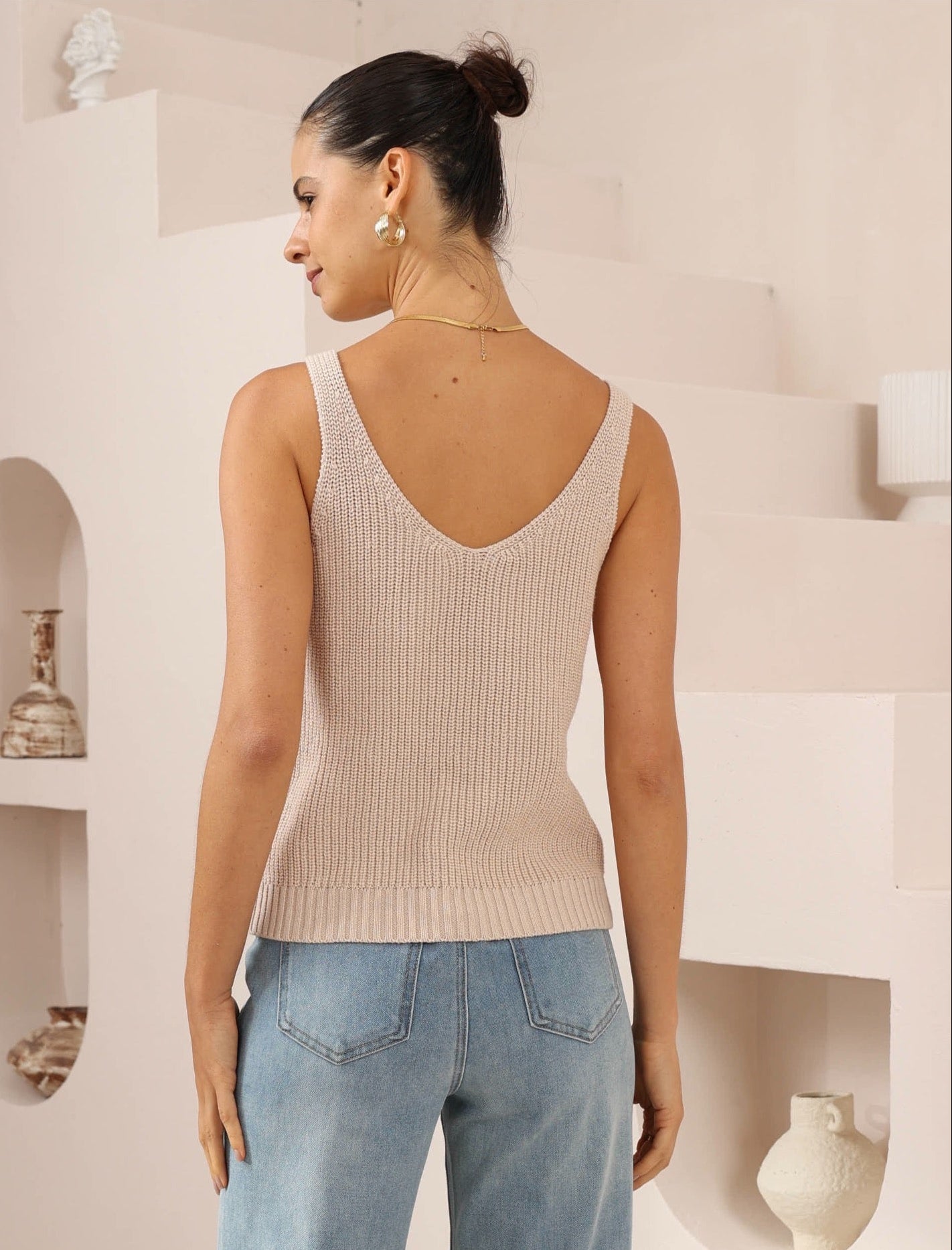 Kinsley Knit Top - Beige
