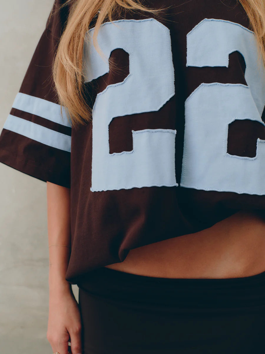 SŚAINT || 22 Motion Tee - Blue + Espresso