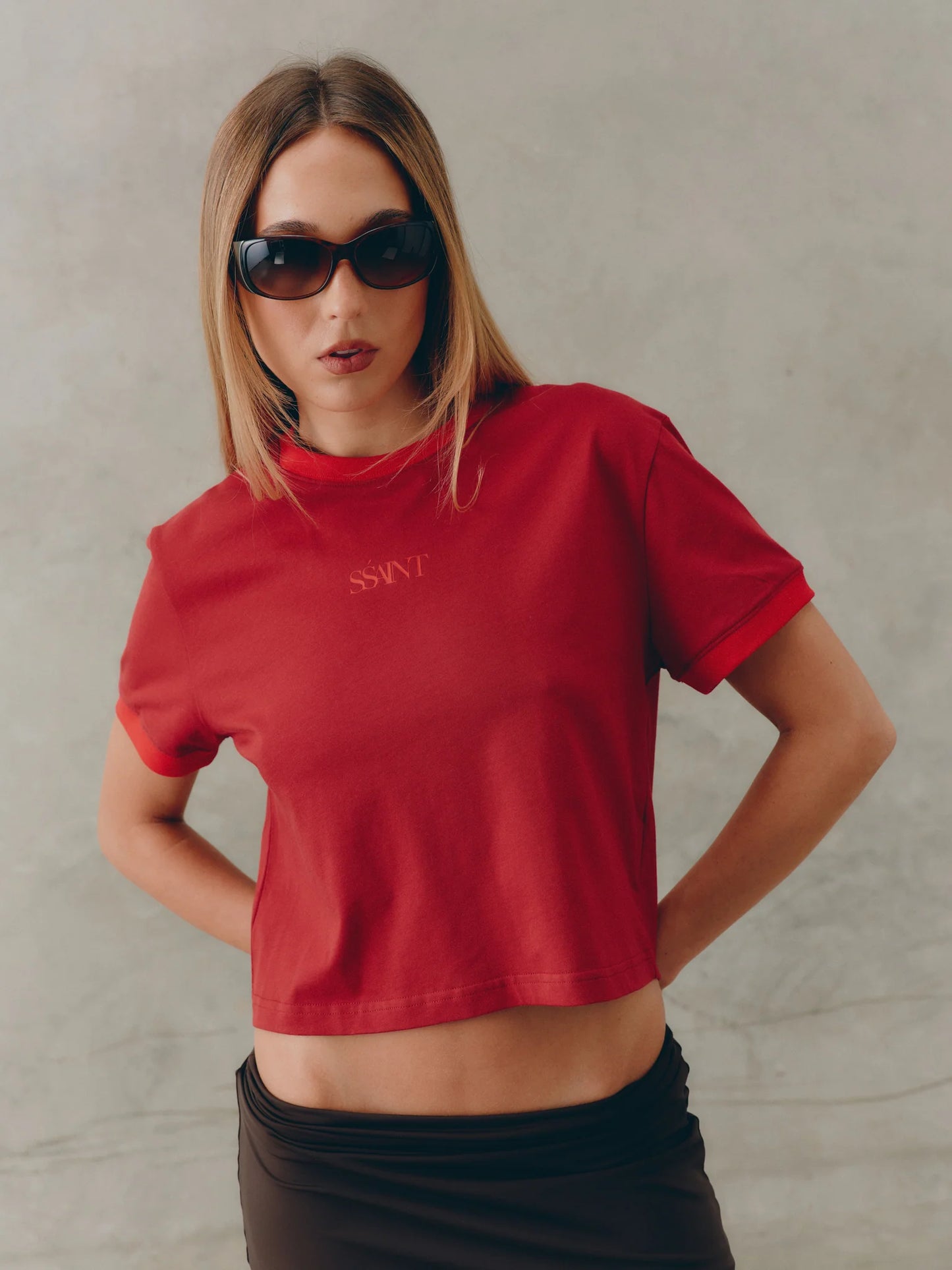 SŚAINT || Baby Tee - Red