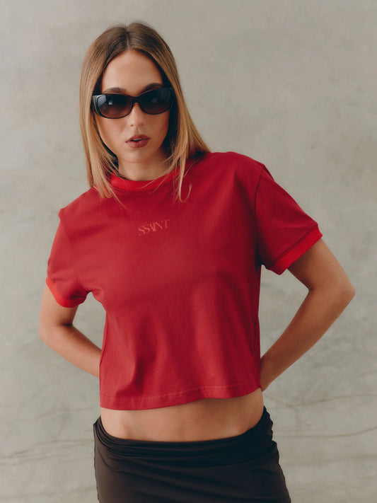 SŚAINT || Baby Tee - Red