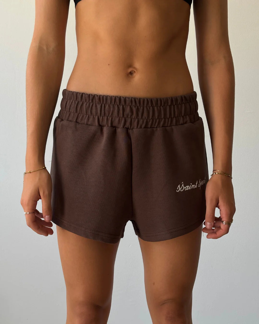 SŚAINT || Sport Track Shorts - Brown