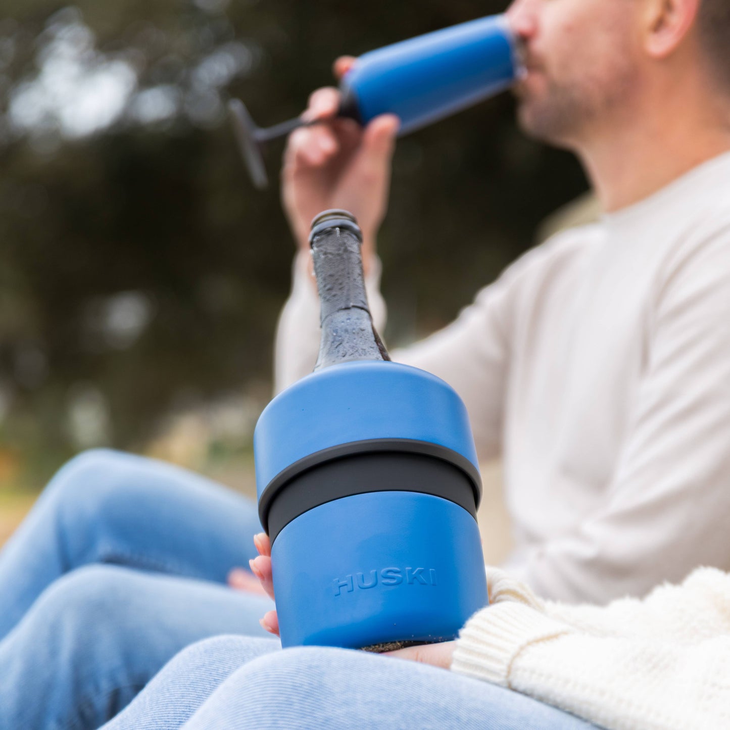 Huski Champagne Cooler - Ocean Blue (Limited Release)