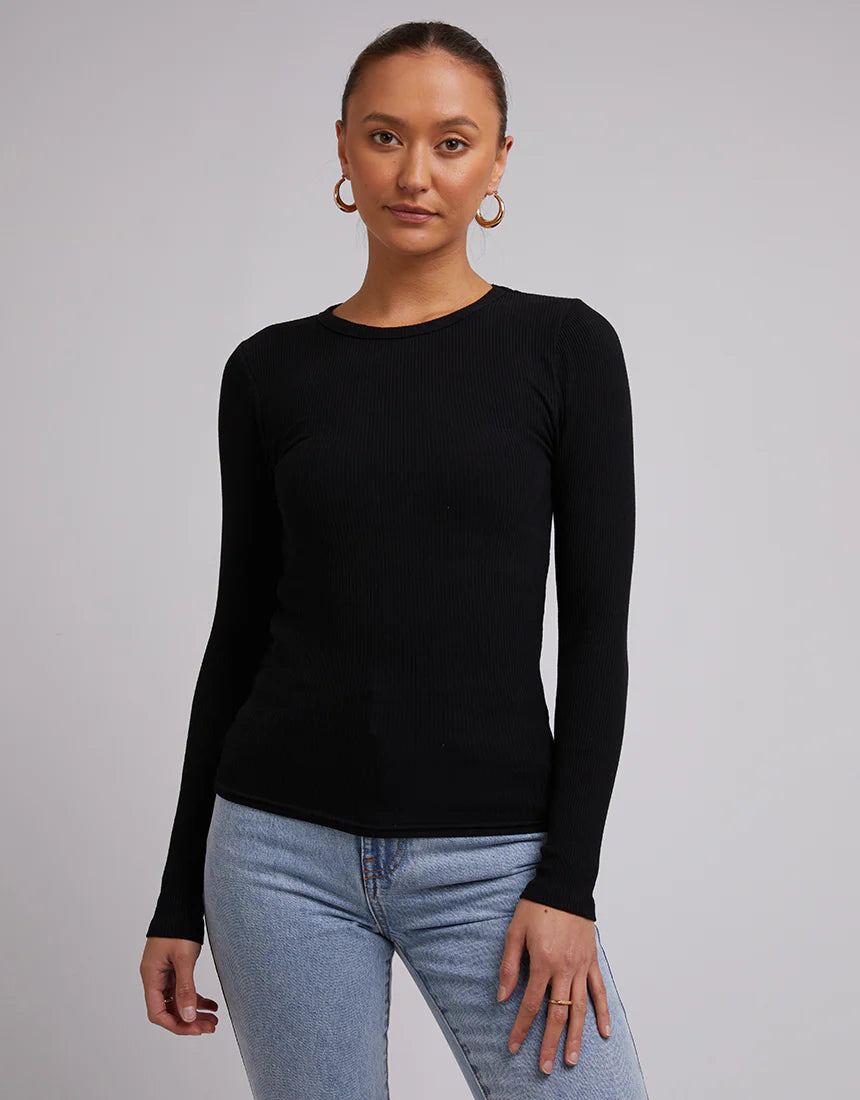 Silent Theory || Rib L/S - Black