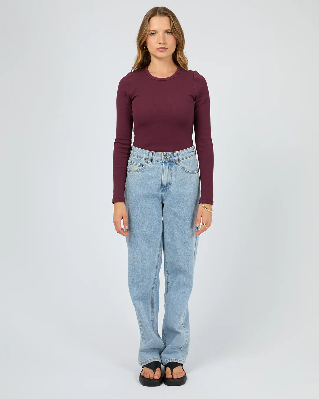 Silent Theory || Rib L/S - Cherry
