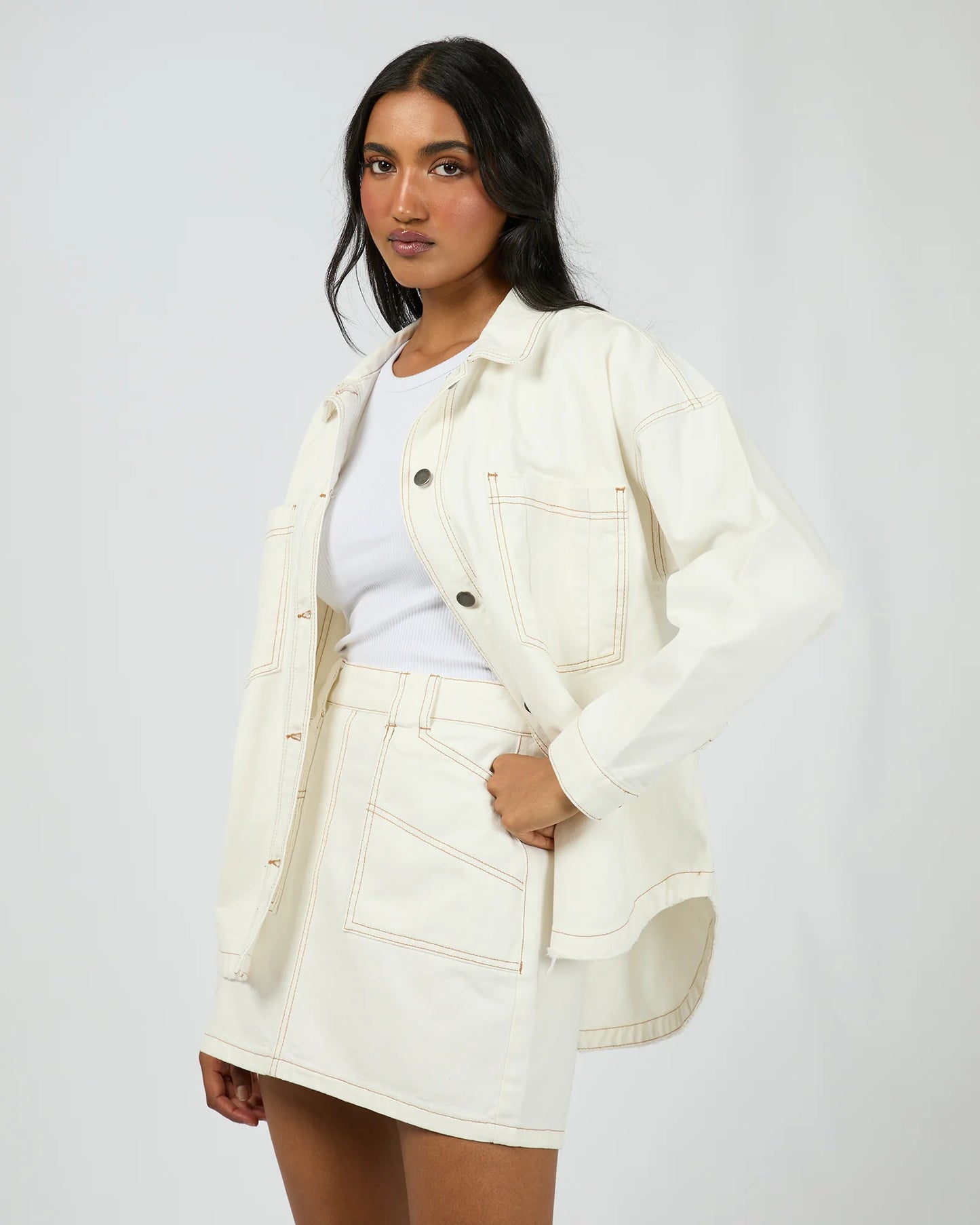 AAE || Dale Shacket - Vintage White