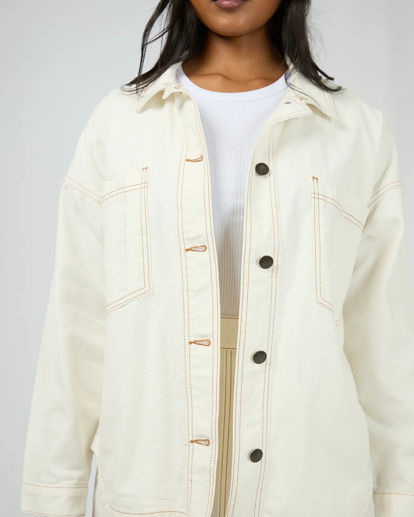 AAE || Dale Shacket - Vintage White