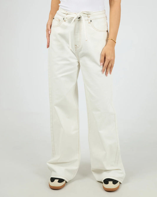 AAE || Gia High Rise Baggy - Vintage White