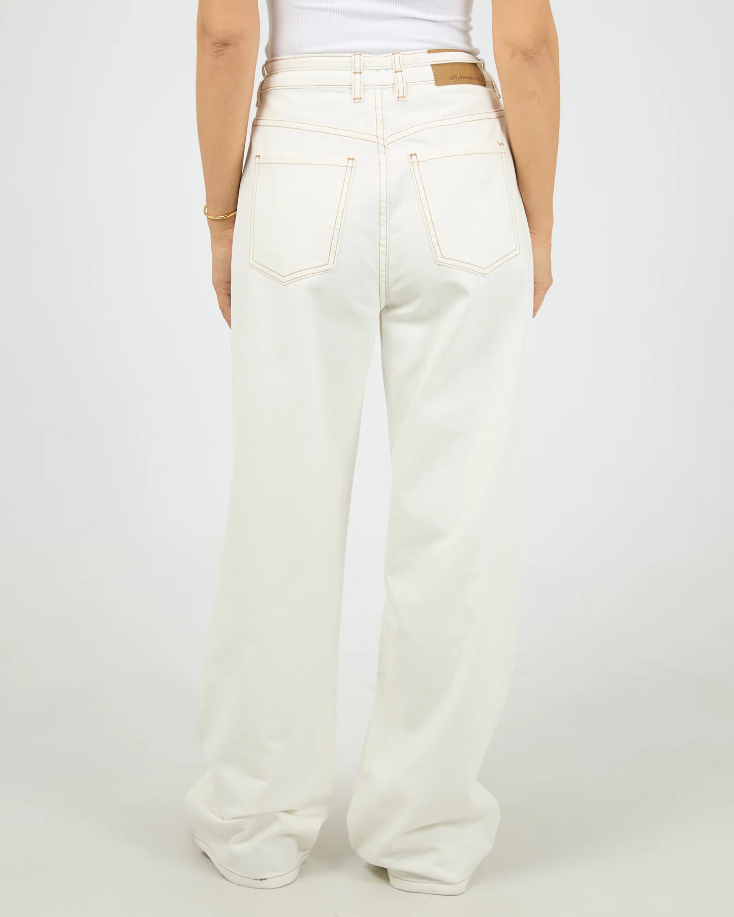 AAE || Gia High Rise Baggy - Vintage White