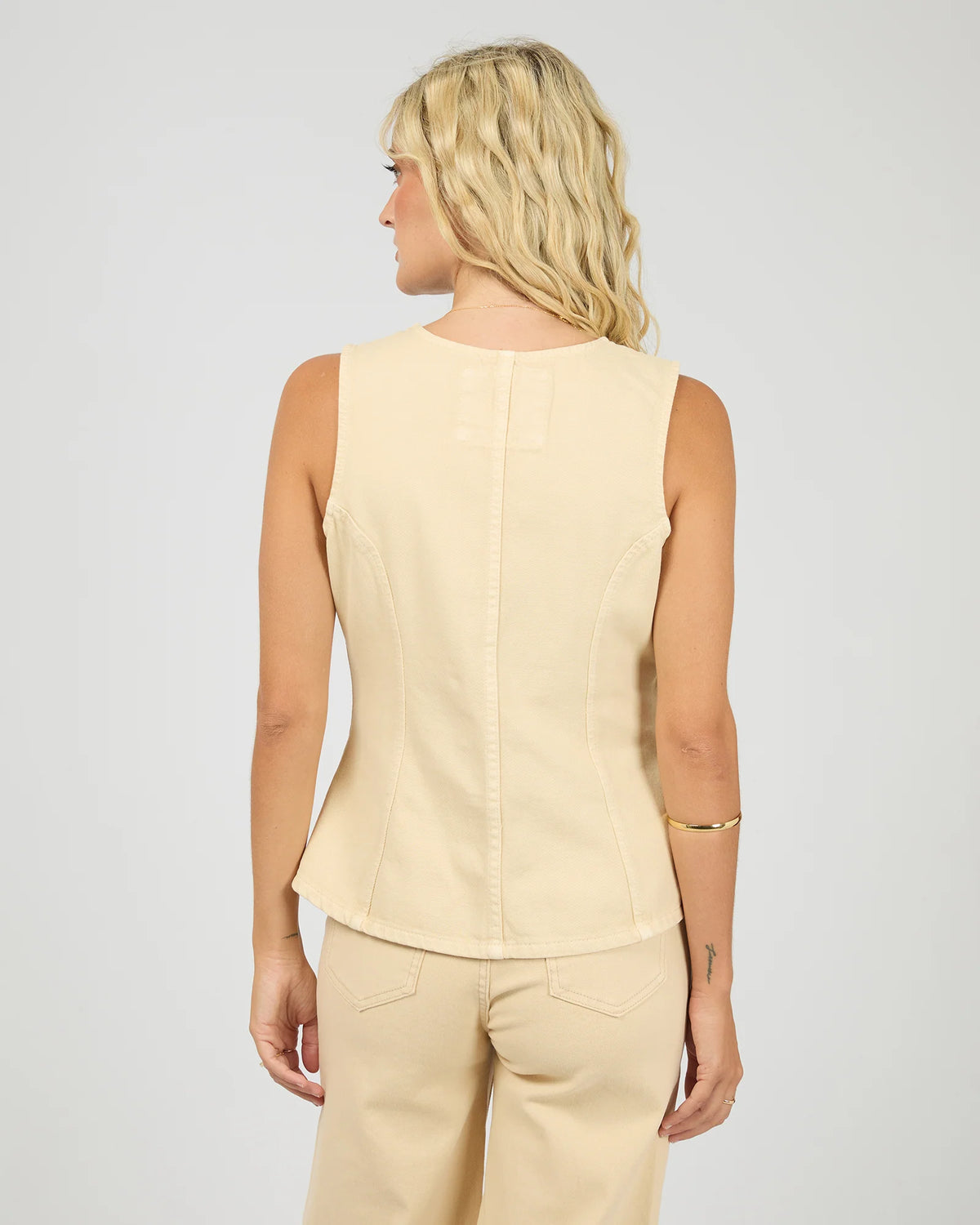 AAE || Lena Denim Vest - Butter