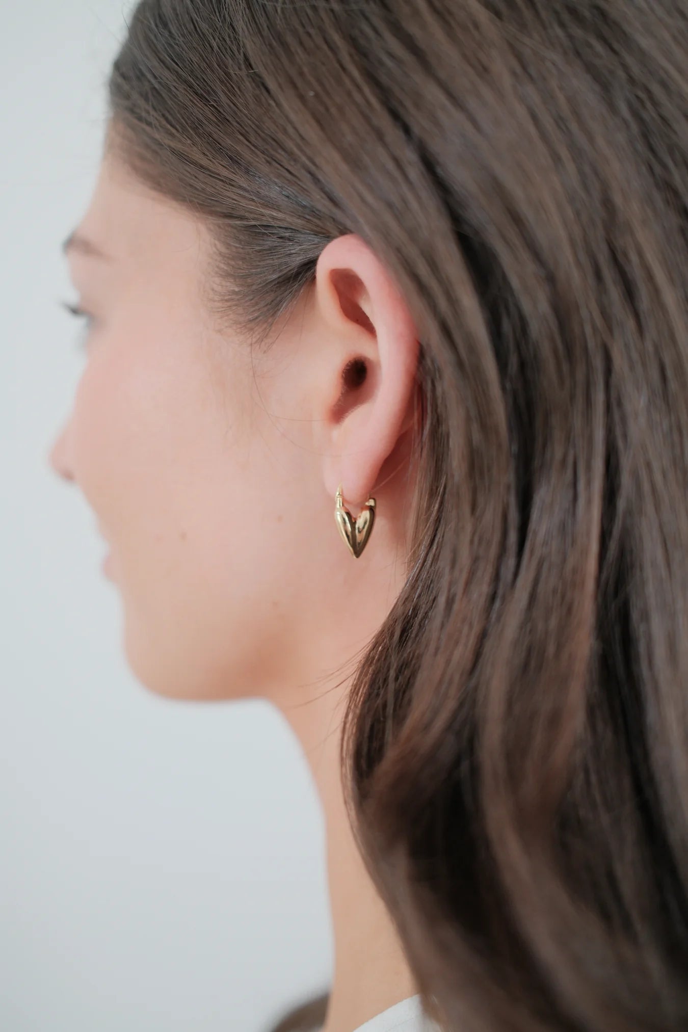 Zafino || Jess Heart Hoop - Gold