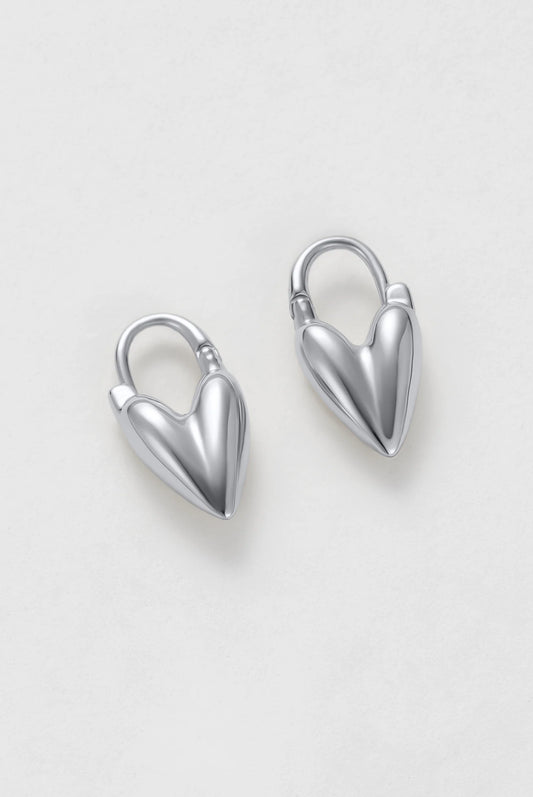 Zafino || Jess Heart Hoop - Silver