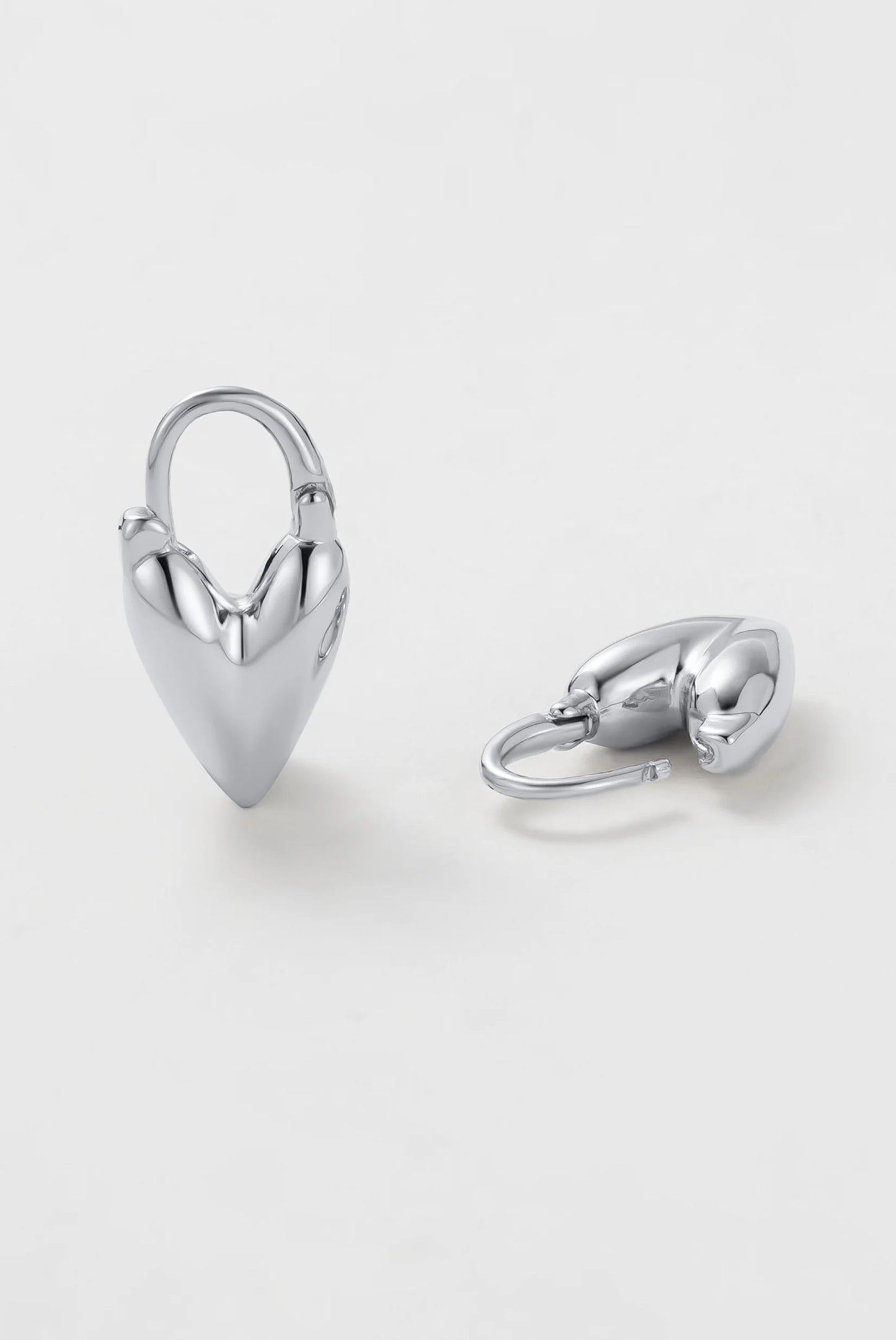 Zafino || Jess Heart Hoop - Silver