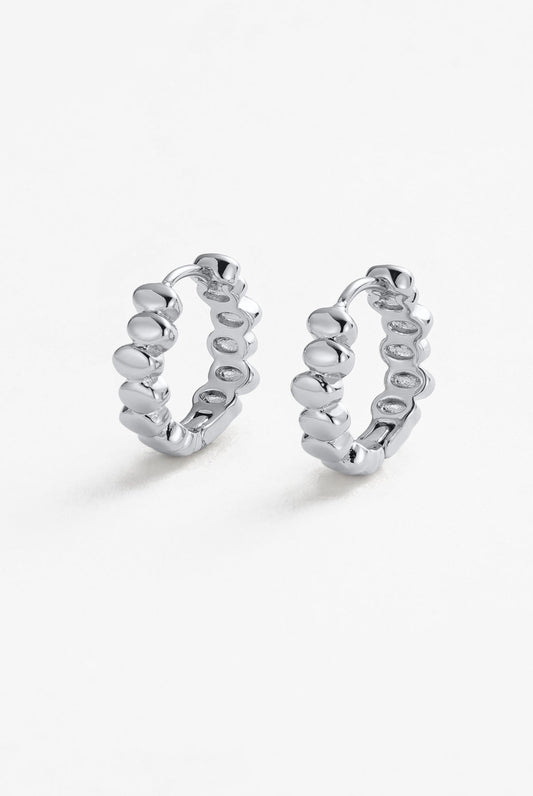 Zafino || Bailey Huggie Earrings - Silver