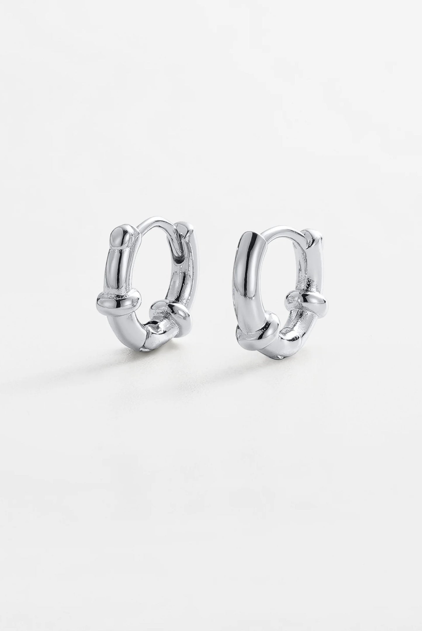 Zafino || Tessa Huggie Earrings - Silver
