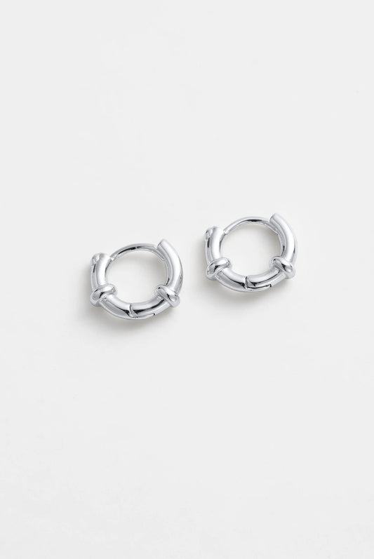 Zafino || Tessa Huggie Earrings - Silver