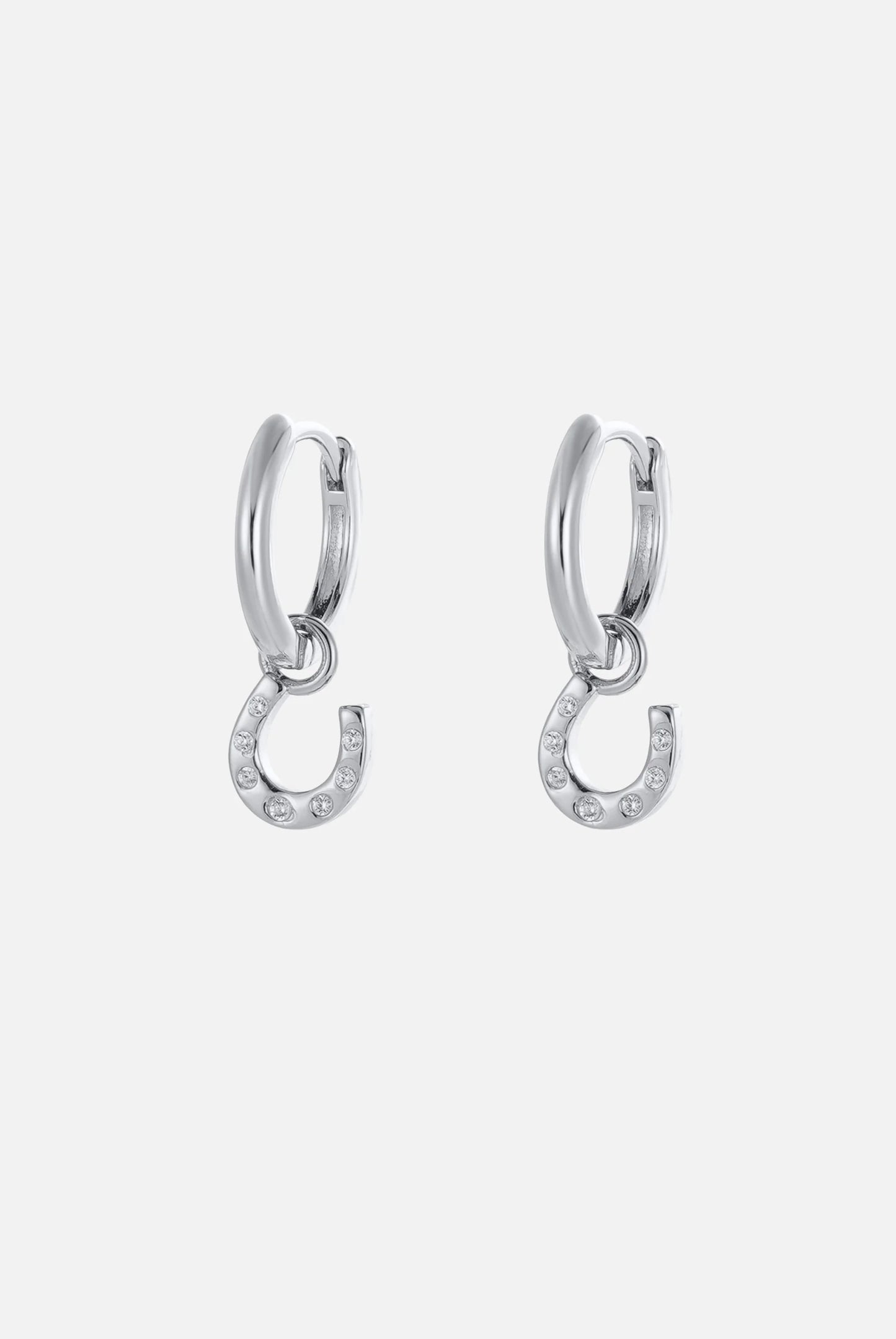 Zafino || Lucky Hoop Earrings - Silver