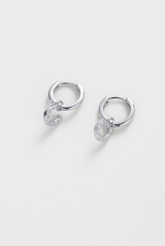 Zafino || Lucky Hoop Earrings - Silver