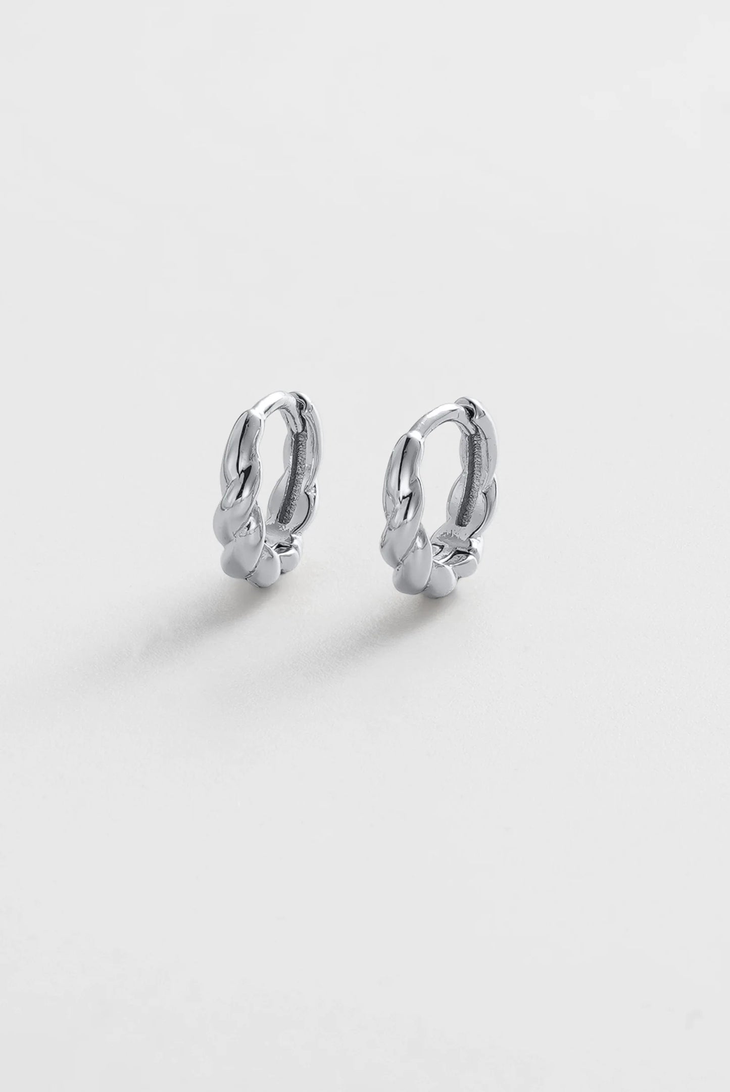Zafino || Marley Huggie Earrings - Silver